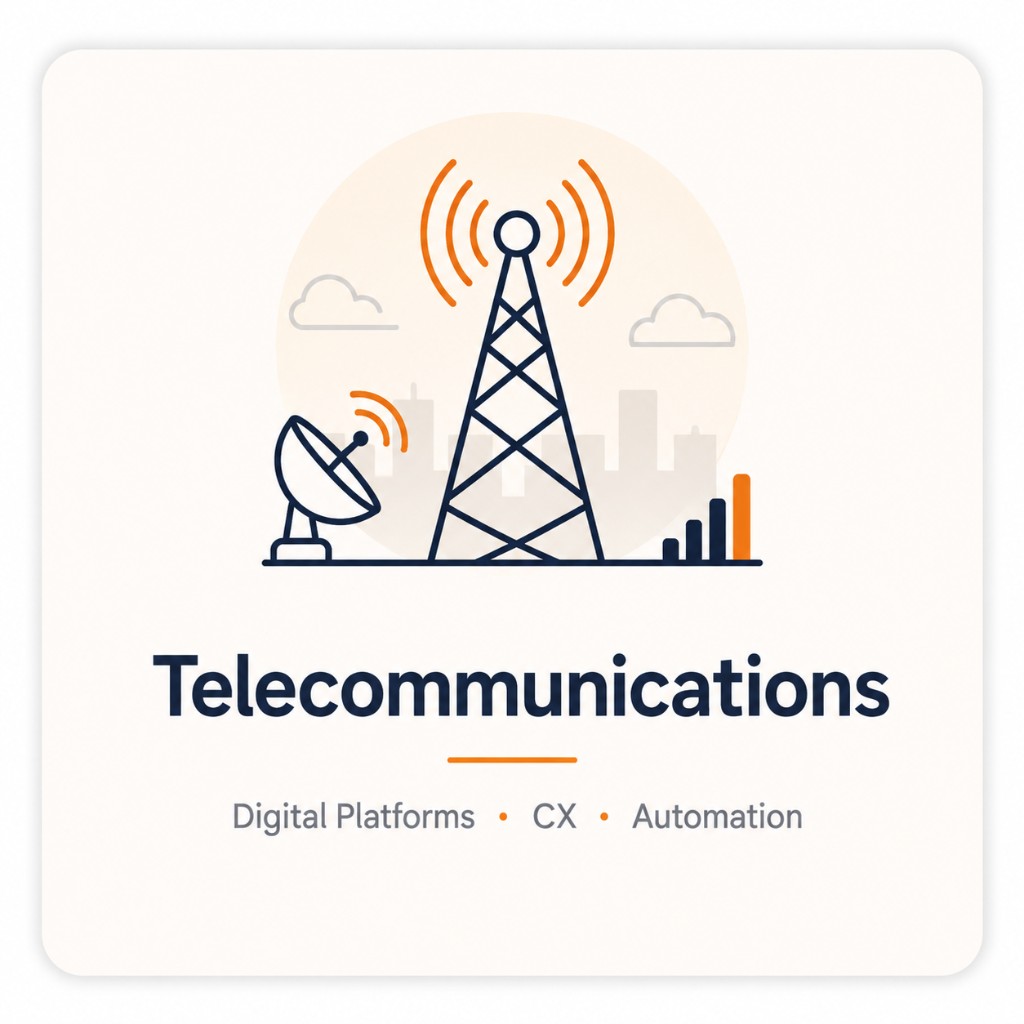 Telecommunications — digital platforms, CX, and automation